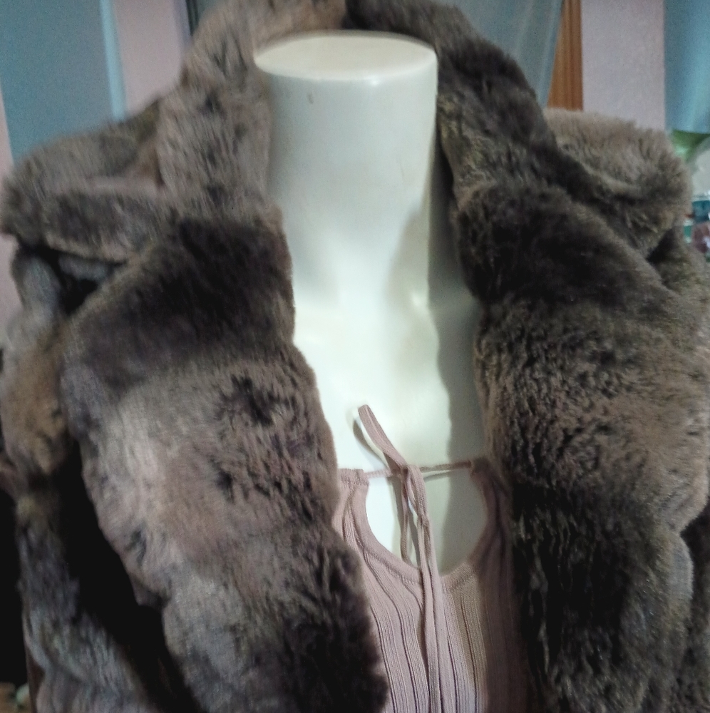 Faux Fur NWT Antonio Melani Collared Vest - Picture 2 of 7
